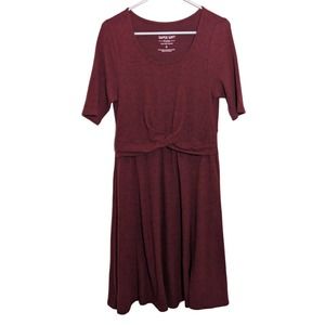 Torrid Women's Super Soft Plush Dark Red Skater Dress Size 0